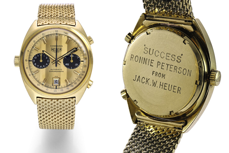 18-karat gold Heuer Carrera watch sold for 227,000 dollars