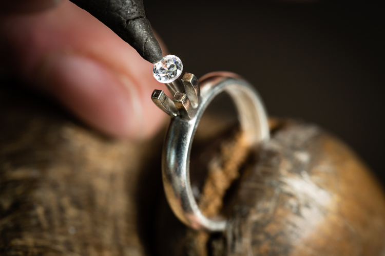 Ring making: setting the gem in the bezel