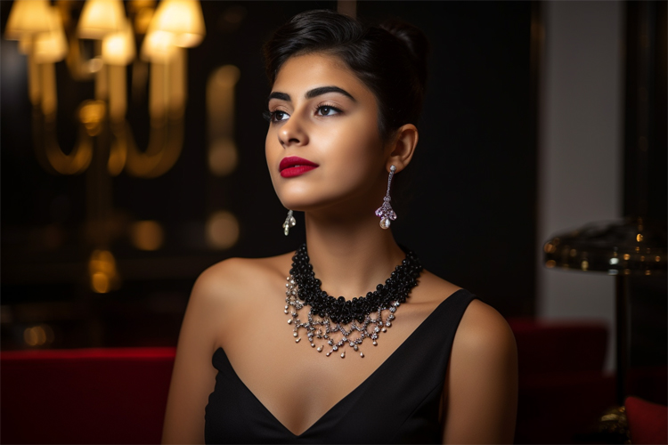 Black dress: white diamond earrings will never disappoint | Photo: JewelryCult