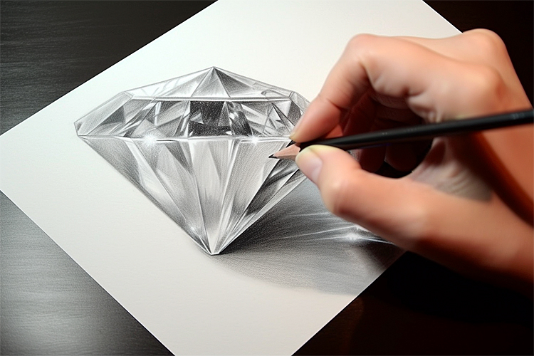 Drawing: learn how to depict a stunning diamond easily | Photo: SurferToday